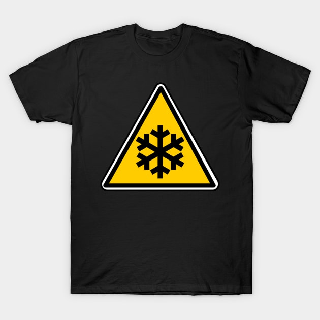 Ice Warning Sign T-Shirt by Mamon